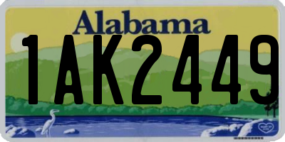 AL license plate 1AK2449