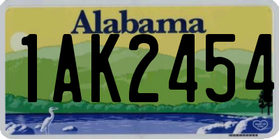 AL license plate 1AK2454