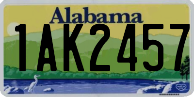 AL license plate 1AK2457