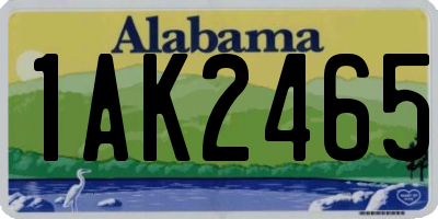 AL license plate 1AK2465
