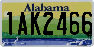 AL license plate 1AK2466