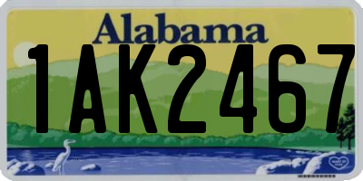 AL license plate 1AK2467