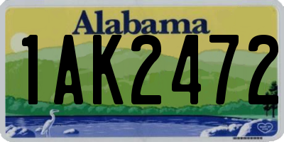 AL license plate 1AK2472