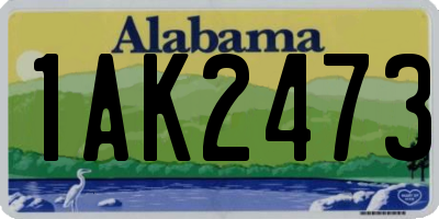 AL license plate 1AK2473