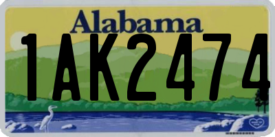 AL license plate 1AK2474
