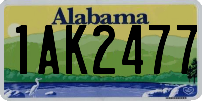 AL license plate 1AK2477