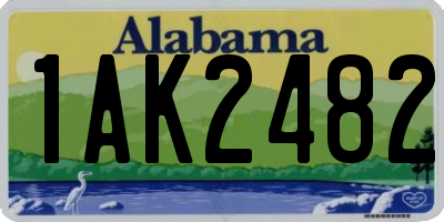 AL license plate 1AK2482