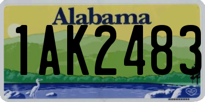 AL license plate 1AK2483