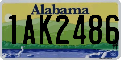 AL license plate 1AK2486
