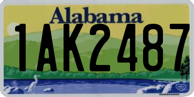 AL license plate 1AK2487