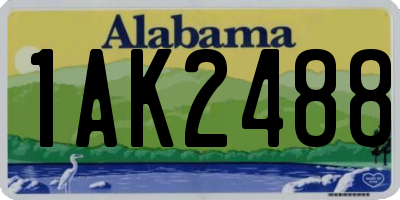 AL license plate 1AK2488