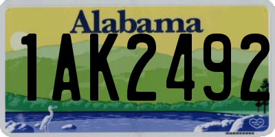 AL license plate 1AK2492