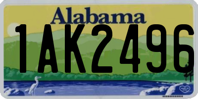 AL license plate 1AK2496