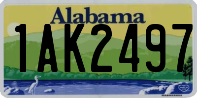 AL license plate 1AK2497
