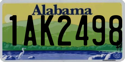 AL license plate 1AK2498