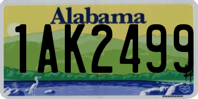AL license plate 1AK2499