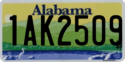 AL license plate 1AK2509