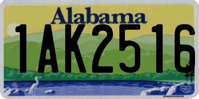 AL license plate 1AK2516