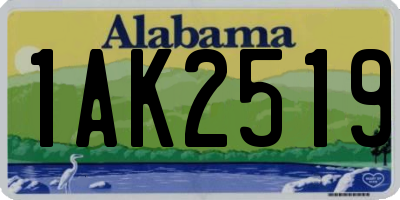 AL license plate 1AK2519