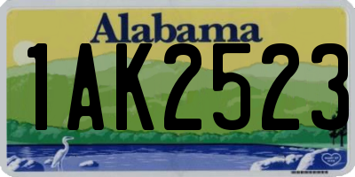 AL license plate 1AK2523