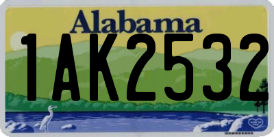 AL license plate 1AK2532