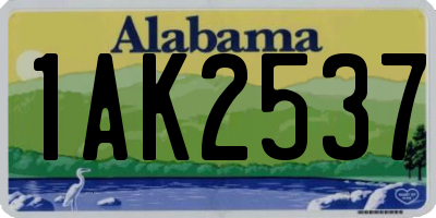 AL license plate 1AK2537