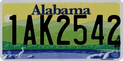 AL license plate 1AK2542