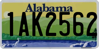 AL license plate 1AK2562