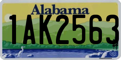 AL license plate 1AK2563