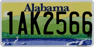 AL license plate 1AK2566