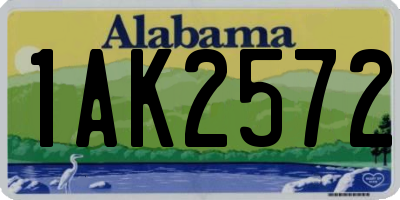 AL license plate 1AK2572