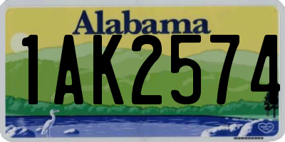 AL license plate 1AK2574