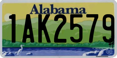 AL license plate 1AK2579