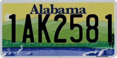 AL license plate 1AK2581