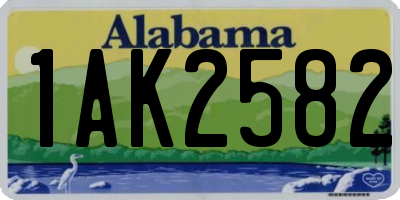 AL license plate 1AK2582