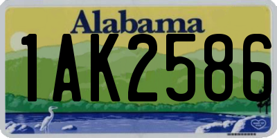 AL license plate 1AK2586