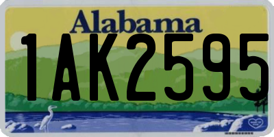 AL license plate 1AK2595