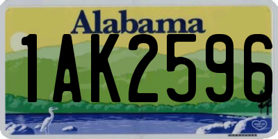 AL license plate 1AK2596