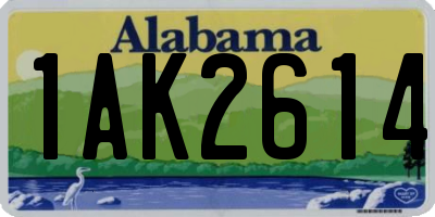 AL license plate 1AK2614