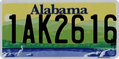 AL license plate 1AK2616