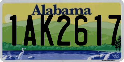 AL license plate 1AK2617