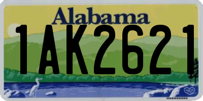 AL license plate 1AK2621