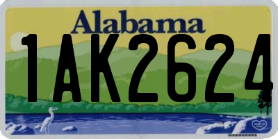 AL license plate 1AK2624