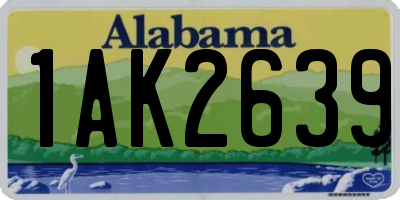 AL license plate 1AK2639