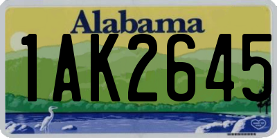 AL license plate 1AK2645