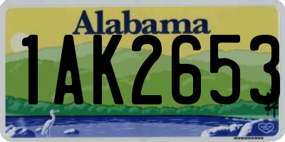 AL license plate 1AK2653