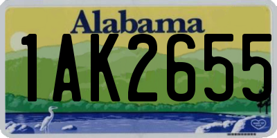 AL license plate 1AK2655