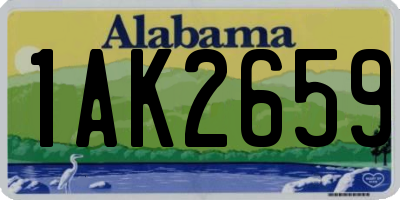 AL license plate 1AK2659