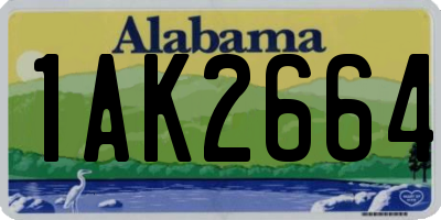 AL license plate 1AK2664