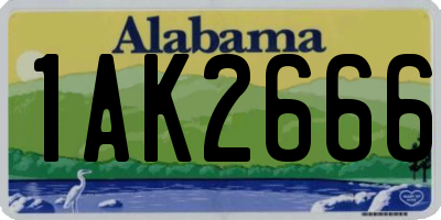 AL license plate 1AK2666